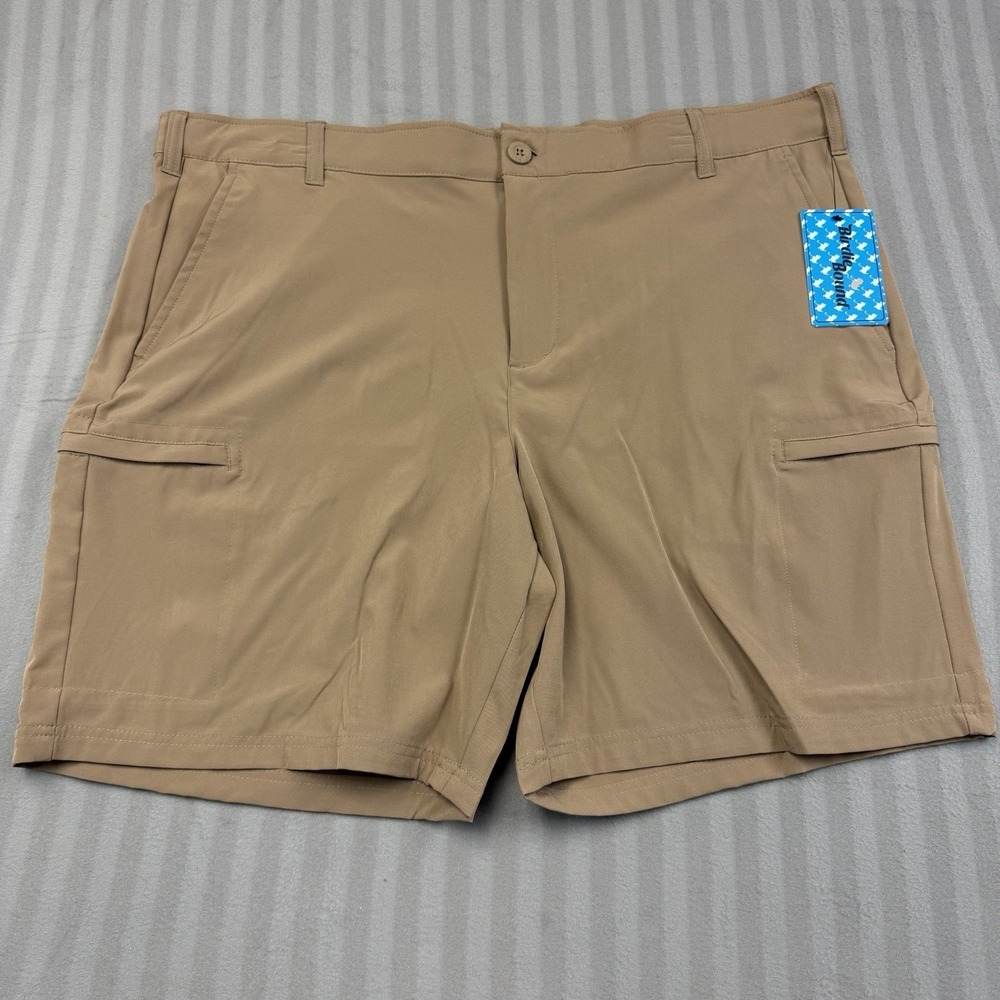 Birdie Bound Men's Size 42 Four Way Flex Waist Tan Golf Shorts